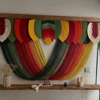 دیوارکوب و شلف مکرومه