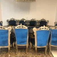 مبلمان ۹نفره ومیزنهارخوری۸نفره،جلو مبلی دوعدد عسلی