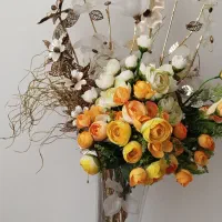 گل و گلدان شیشه ای|گل مصنوعی|قم, پردیسان|دیوار