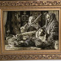 تابلو فرش مهر مادر چله ابریشم ۹۰*۱۱۰ مارکدار آکبند