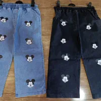 شلوار لی مدل نیم بگ دخترانه/بچگانه/پوشاک‌ نیکزاد