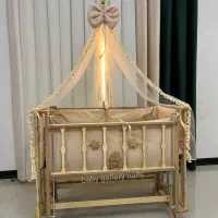 گهواره سنتی مدل رمانیک تخت کنار مادر مدل رمانیک