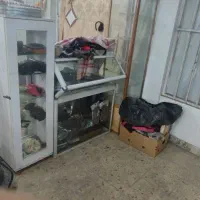 فروش میز ویترینی آلومینیوم ام دی اف در حد نو