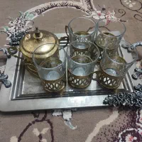 ست سینی و استکان قندان زینتی