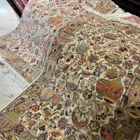 جفت قالیچه کاسه کوزه گل ابریشم