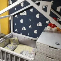 تخت کودک مونتسوری سه منظوره همراه کمد