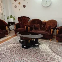 مبل ۷ نفر با میز وسط با دوعدد میز عسلی