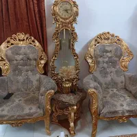 مبلمان سلطنتی با میز نهاررخوری و دکور برنجی|مبلمان خانگی و میز عسلی|قزوین, |دیوار