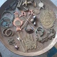 سینی فولادی روسی وعتیقه جات