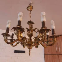 دوعدد لوستر برنز مدل فرشته ۸ شاخه و ۶ شاخه