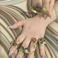 انگشتر زنانه برنجی نگین اصل تخفیف ویژه