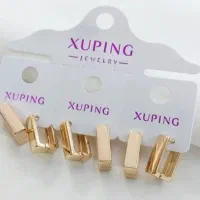 گوشواره ژوپینگ مستطیلی رنگ ثابت ضد حساسیت