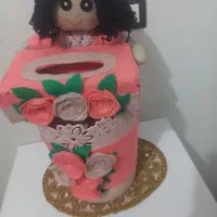 جعبه دستمال کاغذی نمدی باسطل