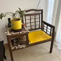 میز تلفن چوبی