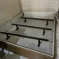 تخت دو نفره روکش تاج چرم|تخت و سرویس خواب|تهران, زرکش|دیوار