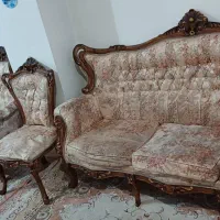 مبل استیل چوب راش ۹ نفره