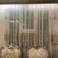دوتا پرده پذیرایی گیپور و پانج مخمل اناق خواب نو