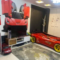 سرویس تخت و دراور و کتابخانه|تخت و سرویس خواب|ساری, |دیوار