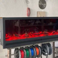 شومینه برقی دیواری نما قاب فلزی ۱۲۰|بخاری، هیتر، شومینه|جاجرود, |دیوار