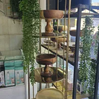 استند طلایی شلف قفسه ویترین