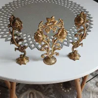 تندیس گل برنجی اصل.