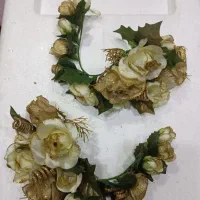 حلقه گل نقره ای و طلایی زیبا|گل مصنوعی|تهران, قلهک|دیوار