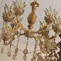 لوستر4شاخه تمام برنز