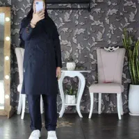 مانتو شلوار مدرسه سرمه ای کاملا نو
