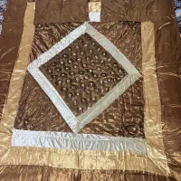 روتختی ساتن   دو نفره روبالشتی و ملافه نو نو