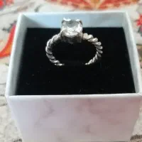 انگشتر تک نگین نقره