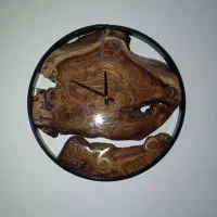 ساعت دیواری چوبی روستیک|ساعت دیواری و تزئینی|اصفهان, باغ دریاچه|دیوار