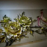 تابلو سه تیکه مدل طاووس