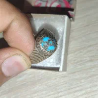 انگشتر نقره فیروز رگه دار نیشابور|جواهرات|تهران, گلچین|دیوار