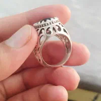 انگشتر نقره کوارتز دودی بسیار زیبا