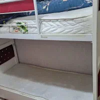 سلام تخت دوطبقه ام دی اف تمیز درحد نو|تخت و سرویس خواب|تبریز, |دیوار