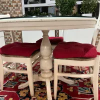 میز نهارخوری آشپزخانه چهارنفره گرد|میز و صندلی غذاخوری|تهران, صادقیه|دیوار