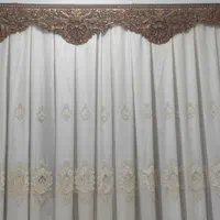 پرده بسیار شیک  با پارچه حریر و گیپور زیبا و جدید|پرده، رانر، رومیزی|زابل, |دیوار