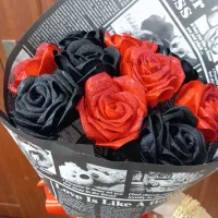 گل رز روبانی|گل مصنوعی|مینودشت, |دیوار