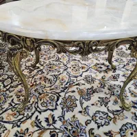 ۱ عدد میز عسلی برنز و سنگ مرمر