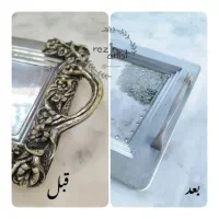 هدیه روز مادر نوسازی حرفه ای سینی های قدیمی|ظروف سرو و پذیرایی|قم, مجیدیه|دیوار