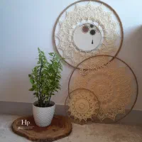 دیوارکوب قلاب بافی|صنایع دستی و سایر لوازم تزئینی|رودسر, |دیوار