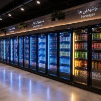 یخچال صنعتی به همراه نور پردازی های مدرن