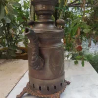 سماور زغالی قدیمی|کلکسیون اشیاء عتیقه|گرگان, |دیوار