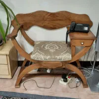 میز تلفن دست ساز چوبی