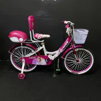 دوچرخه سایز 20 دخترانه چراغدار طوقه آلمینیوم قناری
