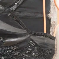 پیراهن مشگی کار دست ملیله وچرم|لباس|اراک, |دیوار