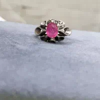 انگشتر نقره یاقوت سرخ