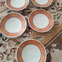 5 عدد نلبکی قدیمی و 3 عدد لیوان نوشابه خوری قدیمی