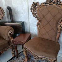 سرویس چوب کامل مبل۹نفره و تخت|مبلمان خانگی و میز عسلی|همدان, |دیوار