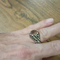 انگشتر نقره 11گرم خالص با سنگ الکساندریت